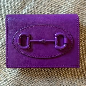 Gucci Purple Leather Card Case